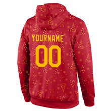 Загрузить изображение в средство просмотра галереи, Custom Stitched Red Gold Christmas 3D Sports Pullover Sweatshirt Hoodie
