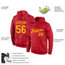 Загрузить изображение в средство просмотра галереи, Custom Stitched Red Gold Christmas 3D Sports Pullover Sweatshirt Hoodie