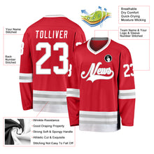 Charger l'image dans la galerie, Custom Red White-Gray Hockey Jersey