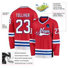 Charger l'image dans la galerie, Custom Red White-Royal Hockey Jersey