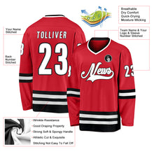 Charger l'image dans la galerie, Custom Red White-Black Hockey Jersey