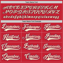 Charger l'image dans la galerie, Custom Red Cream-Navy Hockey Jersey