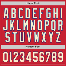 Charger l'image dans la galerie, Custom Red Cream-Royal Hockey Jersey