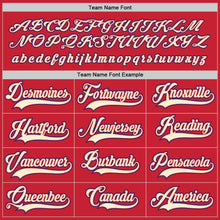 Charger l'image dans la galerie, Custom Red Cream-Royal Hockey Jersey