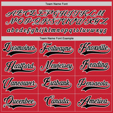 Load image into Gallery viewer, Custom Red Black-White Hockey Jersey