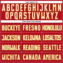 Load image into Gallery viewer, Custom Red White-Gold Authentic Baseball Jersey