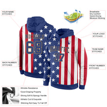 Загрузить изображение в средство просмотра галереи, Custom Stitched Red Royal-Old Gold 3D American Flag Fashion Sports Pullover Sweatshirt Hoodie