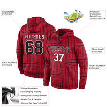 Charger l'image dans la galerie, Custom Stitched Red Black-White 3D Pattern Halloween Sports Pullover Sweatshirt Hoodie