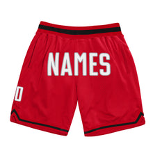 Загрузить изображение в средство просмотра галереи, Custom Red White-Gray Authentic Throwback Basketball Shorts