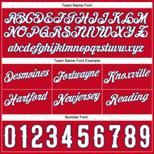 Charger l'image dans la galerie, Custom Red White-Navy Authentic Throwback Basketball Shorts