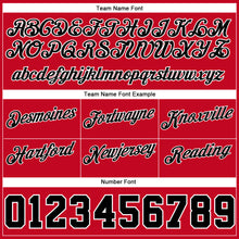 Load image into Gallery viewer, Custom Red Black-White Authentic Throwback Basketball Shorts