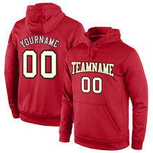 Загрузить изображение в средство просмотра галереи, Custom Stitched Red White-Old Gold Sports Pullover Sweatshirt Hoodie