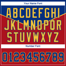 Загрузить изображение в средство просмотра галереи, Custom Red Royal-Gold 3D Pattern Design Multicolor Authentic Baseball Jersey