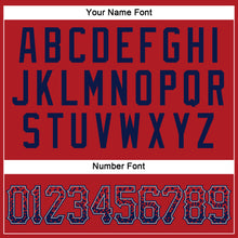 Load image into Gallery viewer, Custom Red Navy-Gray Authentic Drift Fashion Baseball Jersey