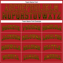 Load image into Gallery viewer, Custom Red Black-Gold Authentic Drift Fashion Baseball Jersey