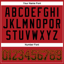 Load image into Gallery viewer, Custom Red Black-Gold Authentic Drift Fashion Baseball Jersey