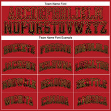 Load image into Gallery viewer, Custom Red Black-Old Gold Authentic Drift Fashion Baseball Jersey