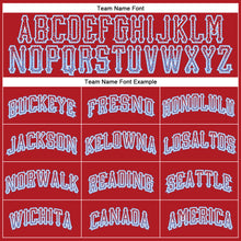 Load image into Gallery viewer, Custom Red Light Blue-White Authentic Drift Fashion Baseball Jersey