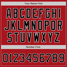 Загрузить изображение в средство просмотра галереи, Custom Red Black-White Authentic Baseball Jersey