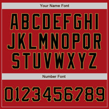 Загрузить изображение в средство просмотра галереи, Custom Red Black-Old Gold Authentic Baseball Jersey