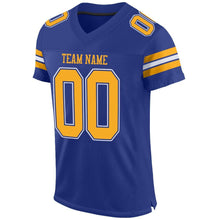 Charger l'image dans la galerie, Custom Royal Gold-White Mesh Authentic Football Jersey