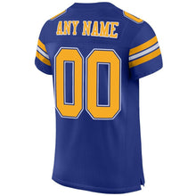 Charger l'image dans la galerie, Custom Royal Gold-White Mesh Authentic Football Jersey