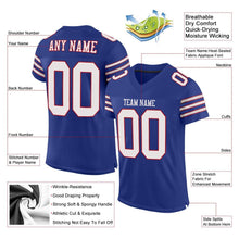 Charger l'image dans la galerie, Custom Royal White-Red Mesh Authentic Football Jersey