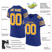 Загрузить изображение в средство просмотра галереи, Custom Royal Gold-White Mesh Authentic Football Jersey