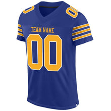 Загрузить изображение в средство просмотра галереи, Custom Royal Gold-White Mesh Authentic Football Jersey