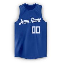Load image into Gallery viewer, Custom Royal White Round Neck Basketball Jersey