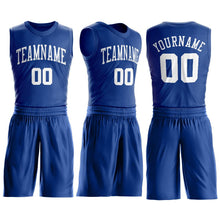 Charger l'image dans la galerie, Custom Royal White Round Neck Suit Basketball Jersey