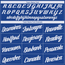 Load image into Gallery viewer, Custom Royal White V-Neck Basketball Jersey