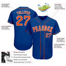 Загрузить изображение в средство просмотра галереи, Custom Royal Orange-White Authentic Baseball Jersey