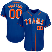 Загрузить изображение в средство просмотра галереи, Custom Royal Orange-White Authentic Baseball Jersey