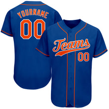 Загрузить изображение в средство просмотра галереи, Custom Royal Orange-White Authentic Baseball Jersey