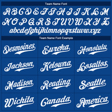 Load image into Gallery viewer, Custom Royal White Authentic Baseball Jersey