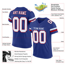 Загрузить изображение в средство просмотра галереи, Custom Royal White-Red Mesh Authentic Football Jersey