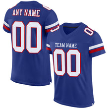 Загрузить изображение в средство просмотра галереи, Custom Royal White-Red Mesh Authentic Football Jersey
