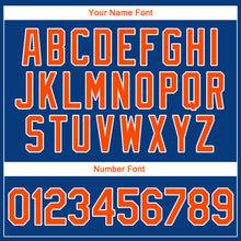 Загрузить изображение в средство просмотра галереи, Custom Royal Orange-White Authentic Throwback Rib-Knit Baseball Jersey Shirt