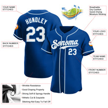 Load image into Gallery viewer, Custom Royal White-Light Blue Authentic Baseball Jersey