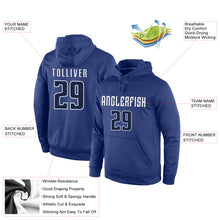 Load image into Gallery viewer, Custom Stitched Royal Navy-White Sports Pullover Sweatshirt Hoodie