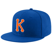 Charger l'image dans la galerie, Custom Royal Orange-White Stitched Adjustable Snapback Hat