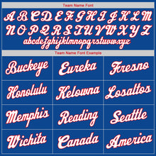 Charger l'image dans la galerie, Custom Royal White-Red Authentic Throwback Rib-Knit Baseball Jersey Shirt