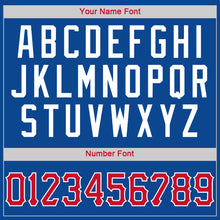 Загрузить изображение в средство просмотра галереи, Custom Royal Red-White Authentic Throwback Rib-Knit Baseball Jersey Shirt