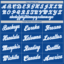 Charger l'image dans la galerie, Custom Royal White-Light Blue Authentic Throwback Rib-Knit Baseball Jersey Shirt