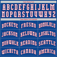 Charger l'image dans la galerie, Custom Royal White-Red Authentic Throwback Rib-Knit Baseball Jersey Shirt