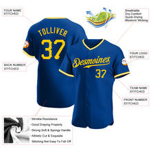 Laden Sie das Bild in den Galerie-Viewer, Custom Royal Gold-White Authentic Baseball Jersey
