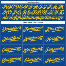 Laden Sie das Bild in den Galerie-Viewer, Custom Royal Gold-White Authentic Baseball Jersey