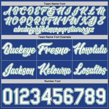 Laden Sie das Bild in den Galerie-Viewer, Custom Royal White-Kelly Green Authentic Throwback Basketball Shorts