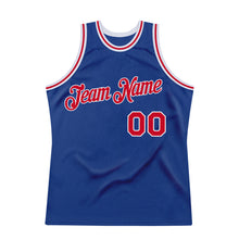 Загрузить изображение в средство просмотра галереи, Custom Royal Red-White Authentic Throwback Basketball Jersey
